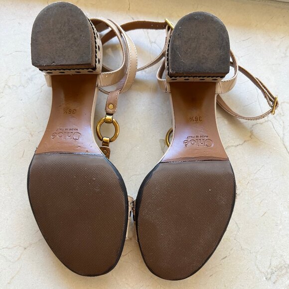 Chloé Nude patent leather sandals  Size EU 36.5 - Picture 9 of 9
